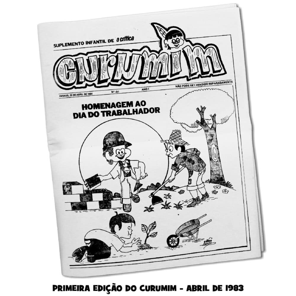Capa da primeira edição do jornal Curumim, publicada em abril de 1983